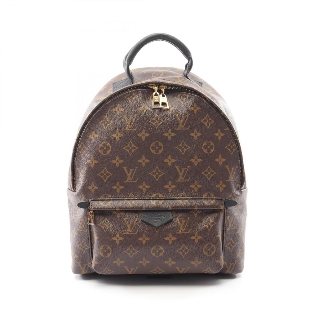 Louis Vuitton Palm Springs Backpack Rucksack Bag Canvas Leather Monogram Brown